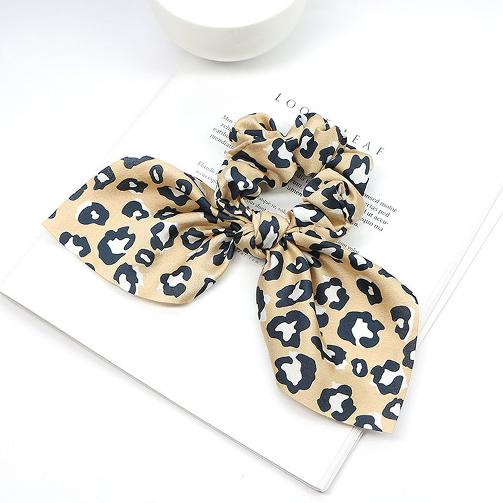 Pearl Pendant Large Intestine Ring Hair Band Women&#39;s Hair Knot Knotted Big Bow Hair Rope