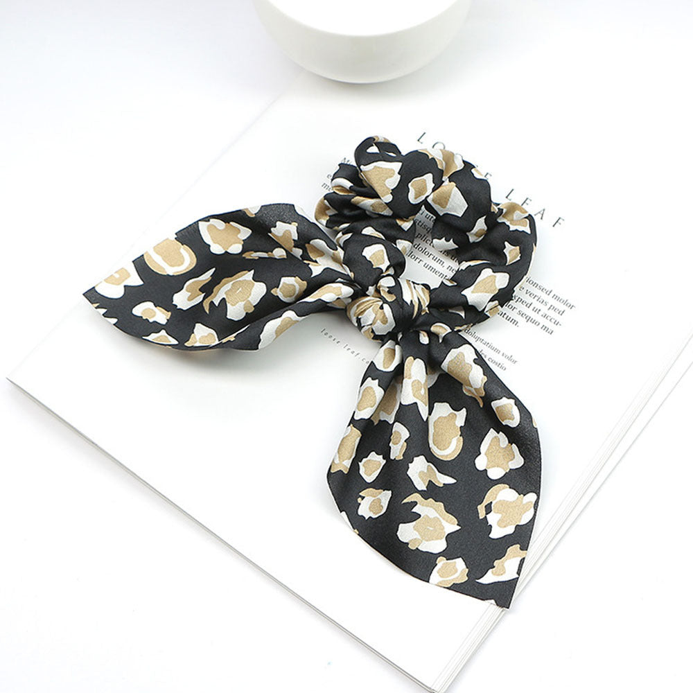 Pearl Pendant Large Intestine Ring Hair Band Women&#39;s Hair Knot Knotted Big Bow Hair Rope