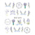 1pcs Nail Sticker Butterfly Flower Water Transfer Decal Sliders for Nail Art Decoration Tattoo Manicure Wraps Tools Tip JISTZ508