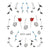 1pcs Nail Sticker Butterfly Flower Water Transfer Decal Sliders for Nail Art Decoration Tattoo Manicure Wraps Tools Tip JISTZ508